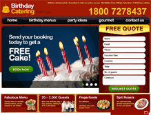 Tablet Screenshot of birthdaycatering.com.au